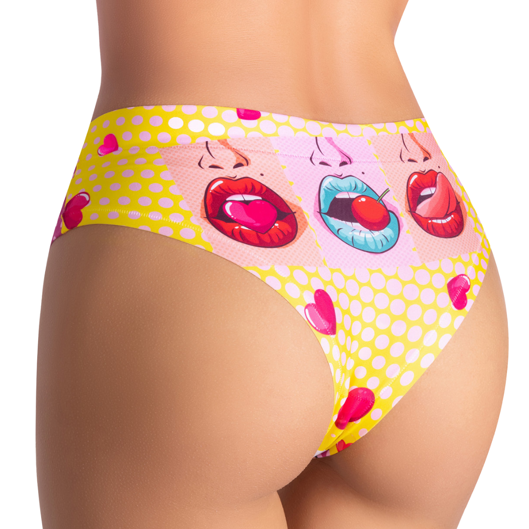 Memème Women’s Ultra-Comfortable COMICS - Hot Girl - Panties | Original Prints, Unique Designs | Breathable Cotton Crotch, Stretchy Fit, Soft Flat Seams, No Elastic Bands | Two Styles: Slip/Brief and Thong | Everyday Use